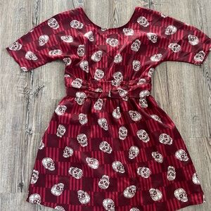 🩷Donating soon! Burgundy Skull Print Dress